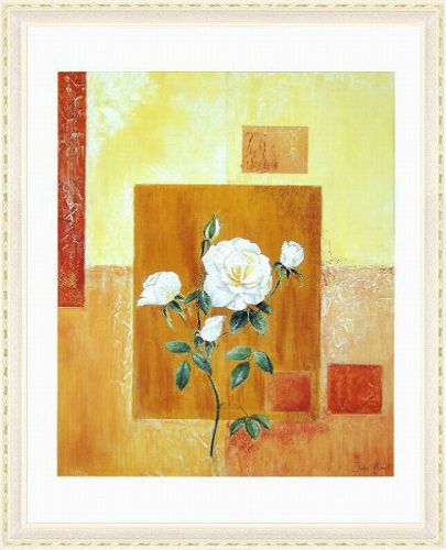 Rakuten - 【絵画】Julia Bonet『A patchwork Rose I』複製画■新品★
