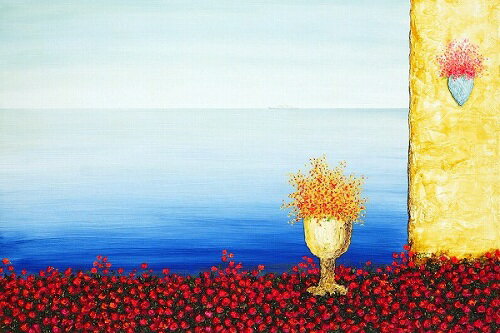 【油絵・絵画】渡辺ムサシ『エーゲ海のバラ (M...の紹介画像2