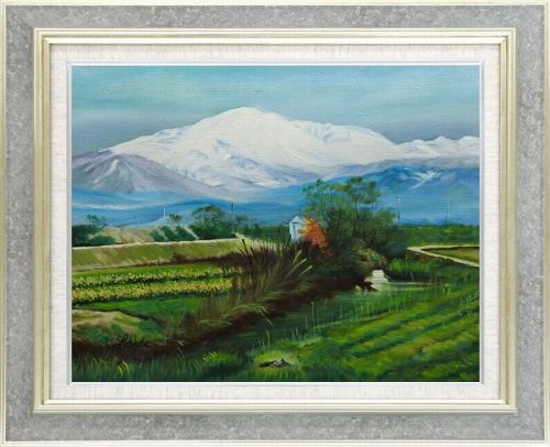 【油絵・絵画】井出慎哉『月山遠望（F10号） 』油彩画・F10号サイズ■新品★