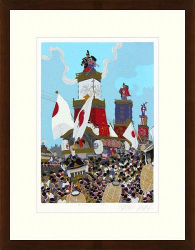 【版画・絵画】田中正秋『藤沢市民祭・神奈川』シルクスクリーン■AP★