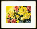 【水彩画・絵画】安藤洋重『薔薇とアゲハ (F4号)』水彩画■新品★