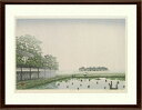 【版画・絵画】宮本秋風『村はずれの雨』木版画■限定200部・新品★