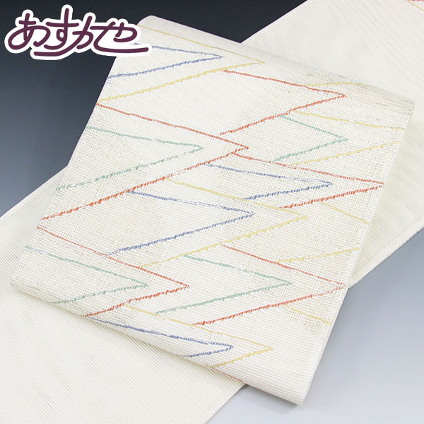 Rakuten - 【GW限定 全品5%OFF】5/2 20:00〜5/6 23:59 着物 帯 老舗帯匠 泰生織物謹製 紗すくい 袋帯 摩天楼 あすかや [商品番号sfo287]