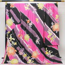 【全品10%OFF GWセール】【お仕立て付き】着物 振袖 艶やか!キラキラ 銀通し地 使用 個性的 LEONARD-KIMONO 花意匠 紋織り地 未仕立て ...