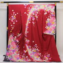 【全品10%OFF GWセール】【お仕立て付き】着物 振袖 艶やか! 金彩 金箔刺繍 豪華 花意匠 ぼかし 紋織り地 未仕立て 八掛付き あすかや [商品番号f...