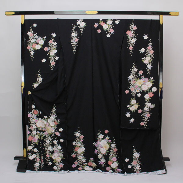 着物 振袖 艶やか！ 金彩豪華金駒刺繍 紋織り地 未仕立て 八掛付き あすかや [商品番号fs403]