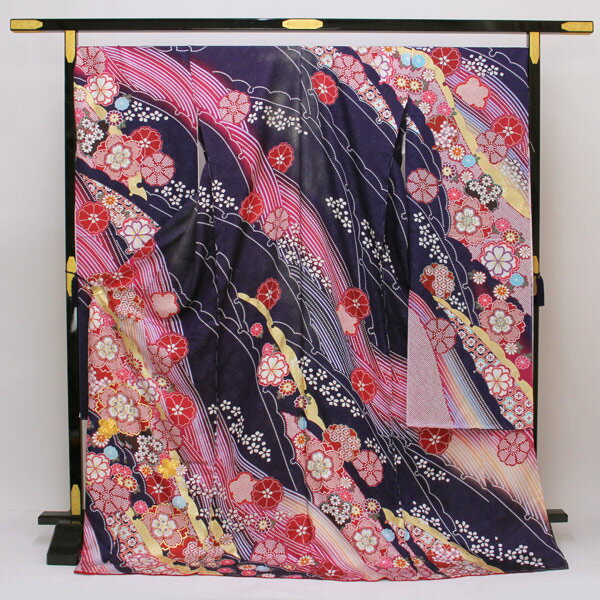 Rakuten - 着物 豪華振袖 銀通し金彩加工 金駒刺繍 未仕立て あすかや [商品番号fs415]