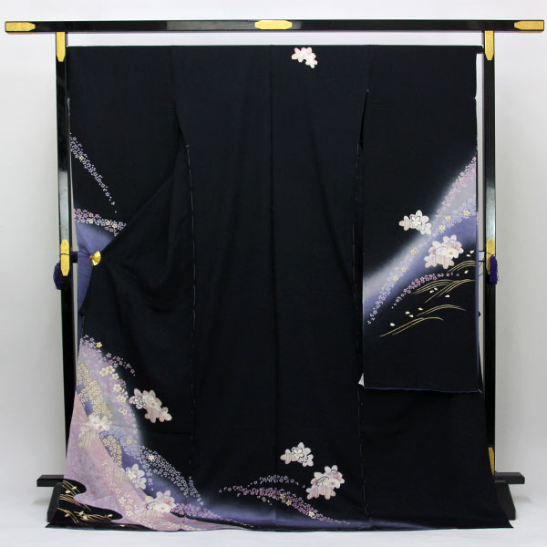 乐天商城 - 桜地紋 紋意匠 金駒刺繍 金彩加工 振袖「花」[商品番号fs483]【あすかや】