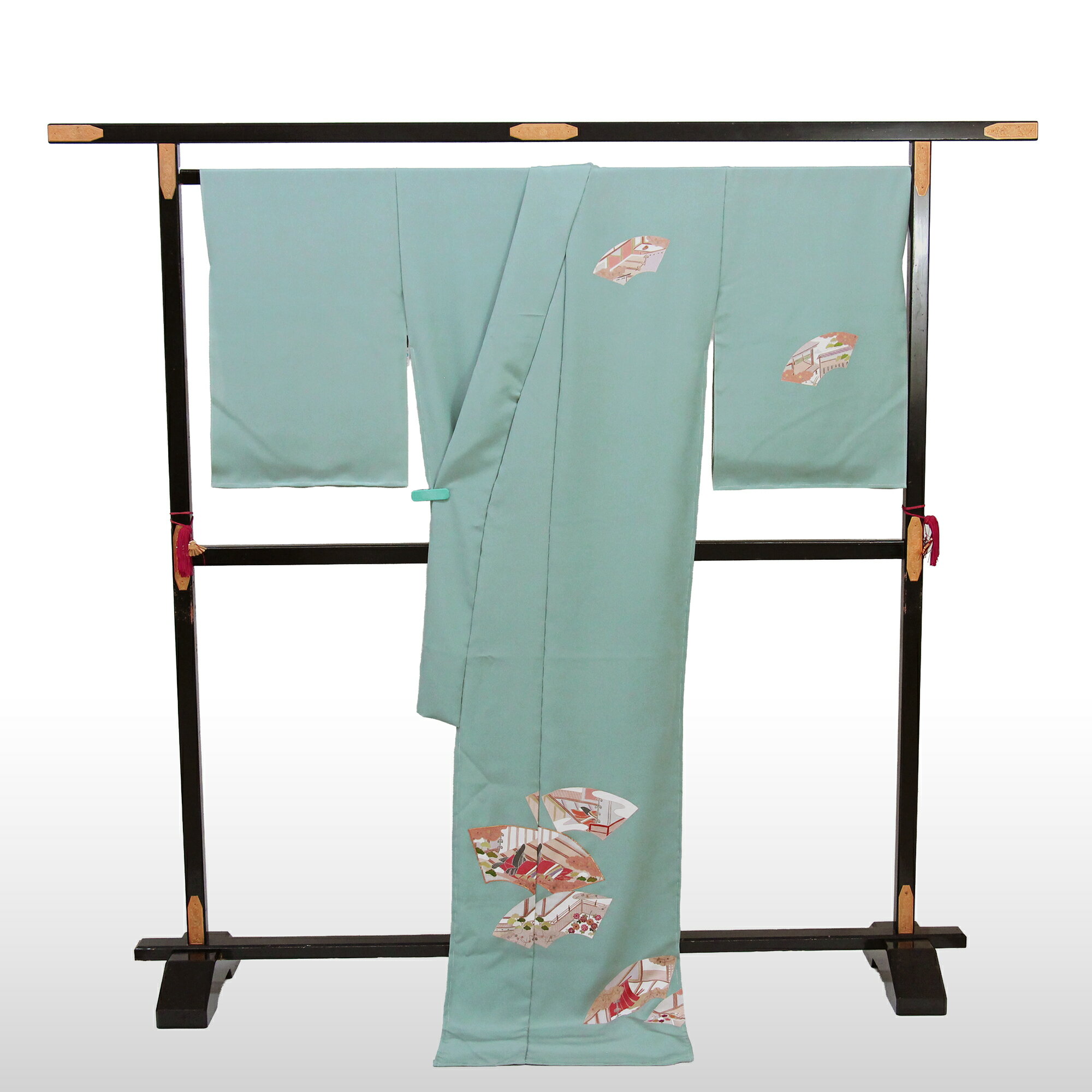 浜ちりめん 最高級 手加工 付下げ「平安絵巻」 四季の花 [商品番号tsk231]【あすかや】