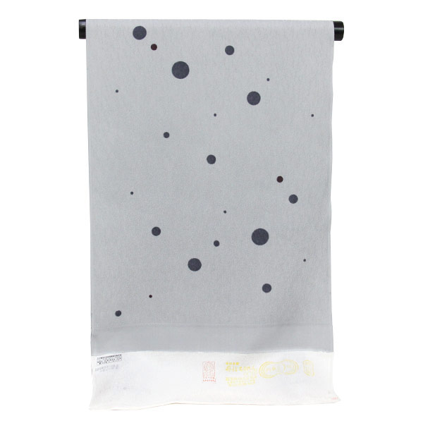 反物 日本の絹 丹後縮緬 加工友禅 小紋着尺 ドット柄 あすかや [商品番号km2210]