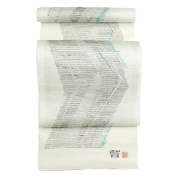 着物 帯 単衣用 田村屋謹製 紋紗 九寸名古屋帯 あすかや [商品番号9nobi1290]