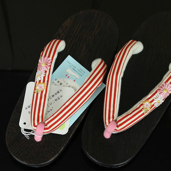 浴衣におすすめ 桐製 太鼻緒刺繍 下駄 Sサイズ zo3201【あすかや】