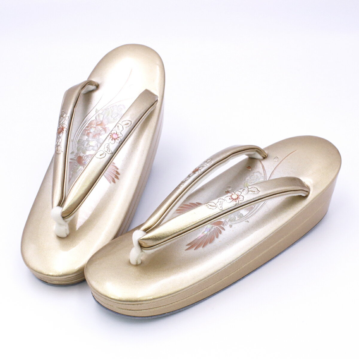 草履 レディース 無地 エナメル L寸 2枚芯 あすかや [商品番号zo3435]