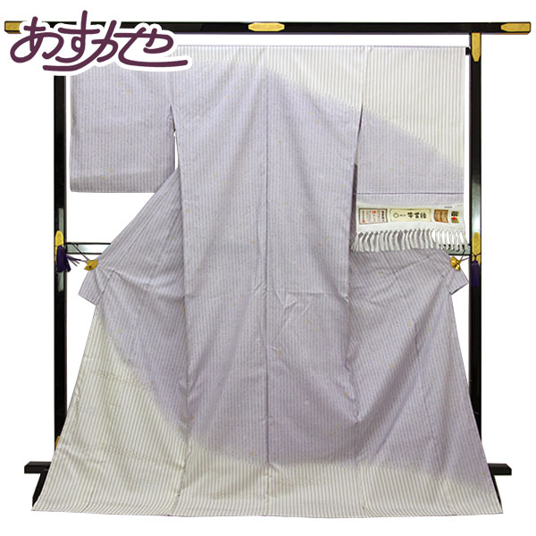 着物 石川県指定無形文化財 白山工房 牛首紬 金彩銀彩 訪問着 あすかや [商品番号hm2102]のサムネイル