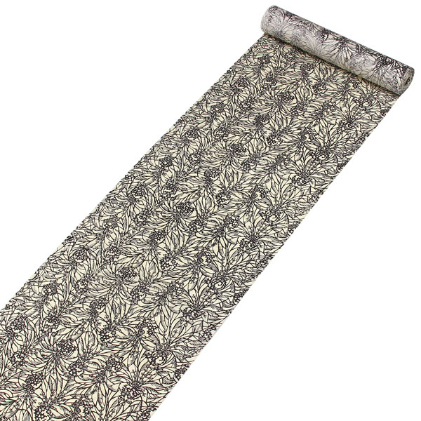 反物 単衣 染大島紬 松煙染 旗印 本場 縞大島紬 着尺 あすかや [商品番号t2163]