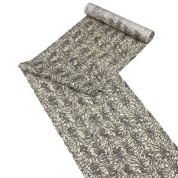 反物 単衣 染大島紬 松煙染 旗印 本場 縞大島紬 着尺 あすかや [商品番号t2163]