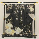 【全品10%OFF GWセール】【お仕立て上がり】着物 正絹胴裏 新品 仕立済 本手加工 友禅 紋織 訪問着 金駒刺繍 金彩加工 丹後ちりめん Fサイズ 紫色系...