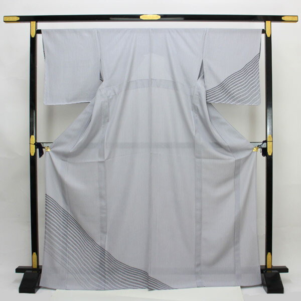 Rakuten - 【GW限定 全品5%OFF】5/2 20:00〜5/6 23:59 【お仕立て上がり】着物 正絹 新品 仕立済 五越 平絽 訪問着 Lサイズ 黒色系 結婚式 お茶席 七五三 あすかや [商品番号pt2899]