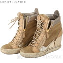 Giuseppe Zanotti ジュゼッペザノッティ 靴 ハイカットスニーカー レザー ベージュ 中古