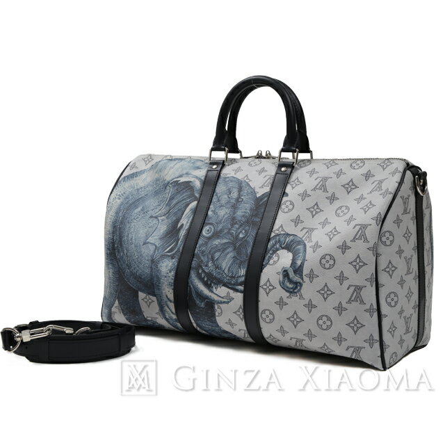 【中古】 LOUIS VUITTON ルイヴィトン モノグラム サバンナ キーポル45 バンドリエール チャップマンブラザーズ M54130 ボストンバッグ mns