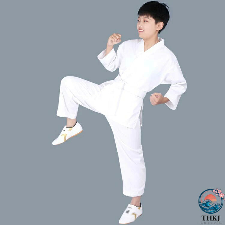 【全品2点で5%OFF】子供 中学生 空手着 セット 大人 100-180cm 白帯 空手衣 3 点セ...