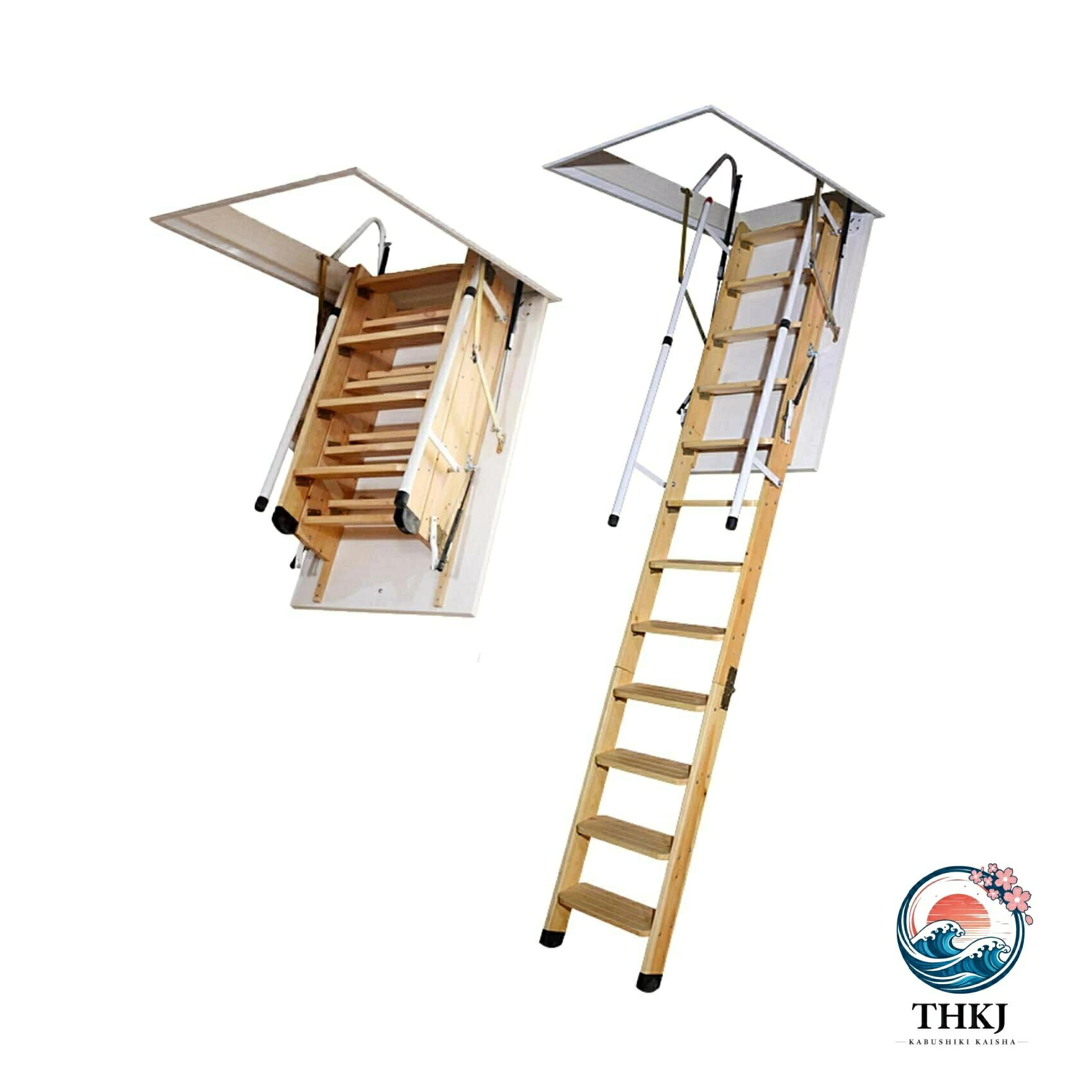 【全品2点で5%OFF】屋根裏はしご 木製 屋根裏階段 ロフトはしご 折りたたみ 天井収納 伸縮はしご脚立