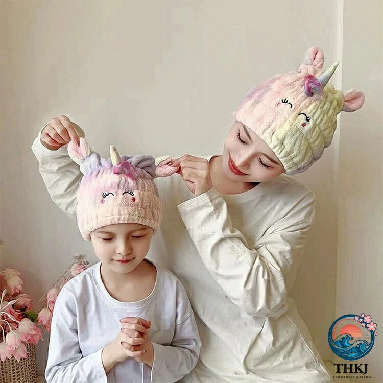 速乾 タオルキャップ 大人 レディース 子供 キッズ 男女兼用 ふわふわ 吸水 柔らか...