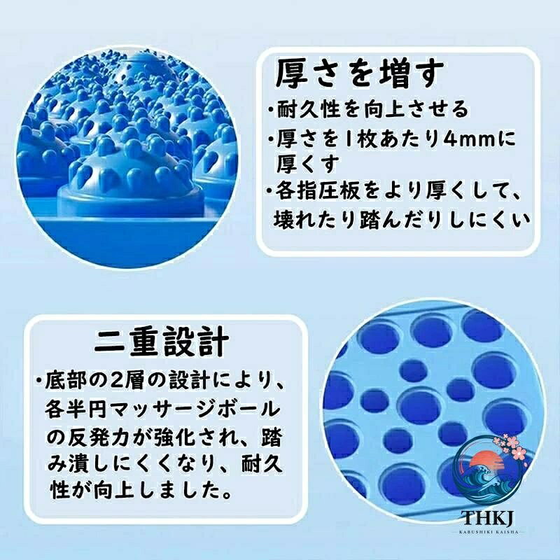 アスミル楽天市場店の足ツボマット 足裏刺激血行促進疲労回復健康足元ケアマット｜アングル3