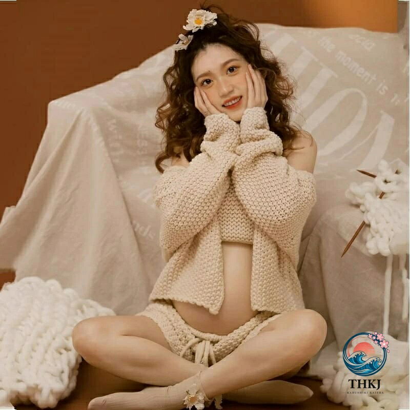 【全品2点で5%OFF】マタニティ フォト 衣装 おしゃれ 妊婦 妊婦 写真 スタジオ アート ニット フリーサイズ セット かわいい シンプル 撮影 フォト
