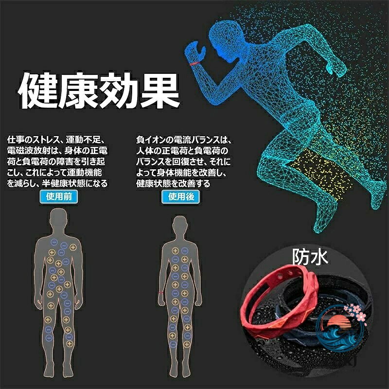 【全品2点で5%OFF】マイナスイオン ブレスレット コントロールブレスレットマイナ...
