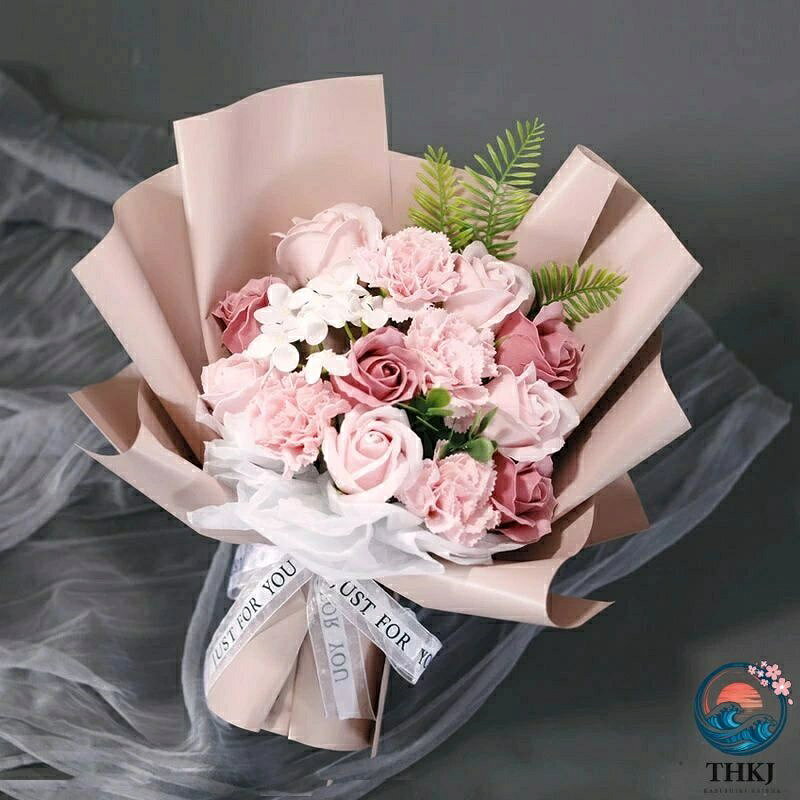 ソープフラワー花束花弁ブーケギフト石鹸のお花 soapflower ボックス薔薇ひまわり...