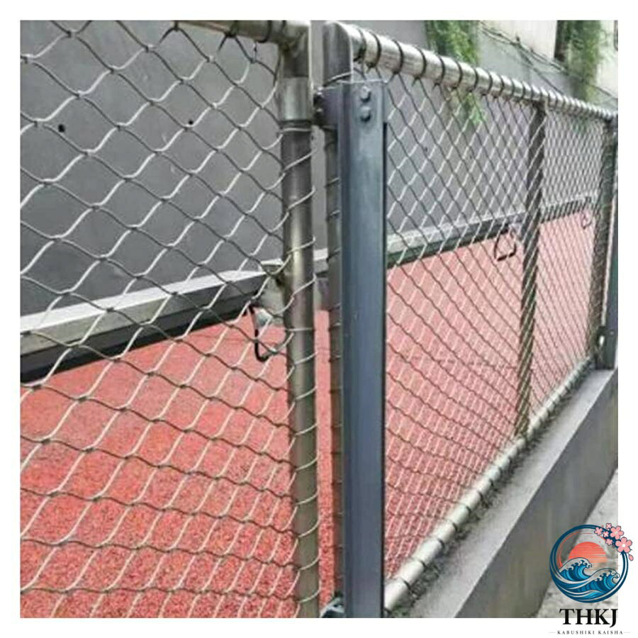 金網フェンス 304 ステンレス鋼ロープネット メッシュ穴 10 センチメートル柔軟な...