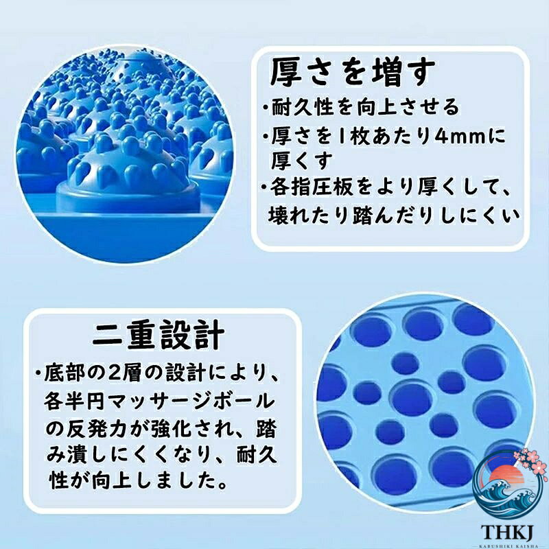 アスミル楽天市場店の足ツボマット 足つぼ マット 足踏み 健康 ダイエット 55cm 円形 足元ケア 足裏刺激 血行促進 疲労回復 マッサージ リフレッシュ ヘルスケア ストレス解消 自然治癒 日々の癒し 足先ケア 美容健康 足元暖か｜アングル3