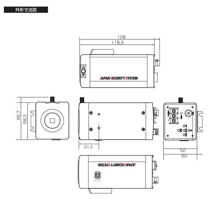 【防犯カメラ周辺機器】屋内用本格ボックス型ダミーカメラ1021901PF-EH910-ASレン...