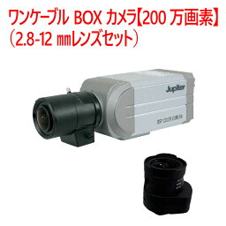 【防犯カメラ　屋内BOXカメラ】ワンケーブル BOXカメラ【200万画素】（2.8-12mmレンズセット） JPAC-395VP-L