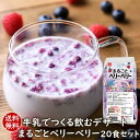 アスザックフーズ 送料無料 牛乳でつくる飲むデザート まるごとベリーベリー20食 牛乳デザート フルーツミルク ブルーベリーミルク ブルーベリーブルーベリーオレ...