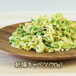 乾燥野菜 乾燥キャベツ(70g)インスタント焼きそばに入れて夢の具材大盛りドライ野菜 味噌汁の具 ラーメンの具 便利 食材 災害 食品 備蓄食/ フリーズドライ 乾燥野菜 素材屋さん アスザックフーズ