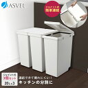 ゴミ箱 分別 スリム おしゃれ キッチン ふた付き 連結 大容量 20リットル 20l ダストボックス おしゃれ リビング ごみ箱 新生活 【 アスベル ASV...