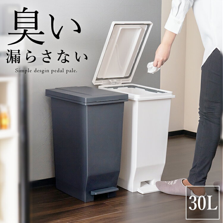 ゴミ箱 分別 スリム ペダル おしゃれ キッチン ふた付き 縦型 大容量 密閉 ワゴン 30リットル 30l ダストボックス ごみ箱 足踏み 防臭 臭わない ブラック ホワイト 【 アスベル エバン ASVEL EBAN 密閉 ペダル スリム 30L 単品 2個セット 3個セット 】