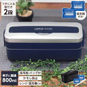 弁当箱 お弁当箱 ランチボックス 男子 高校生 中学生 大人 2段 スリム レンジ対応 冷蔵 食洗器対応 汁モレ防止 お手入れ簡単 入園入学 新生活 【 アスベル ランタスMC ASVEL LUNTU SS-T800C バッグ 保冷剤 付 シルバー 】(3)