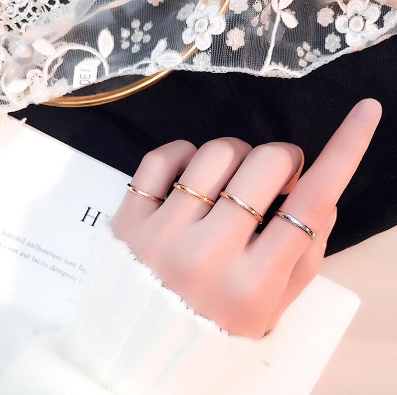 即日発送 サージカルステンレス 各種カラー カップル用 シンプル 細身 リング サイズ 指輪 ピンキーリング 高級感 プレゼント 男女兼用