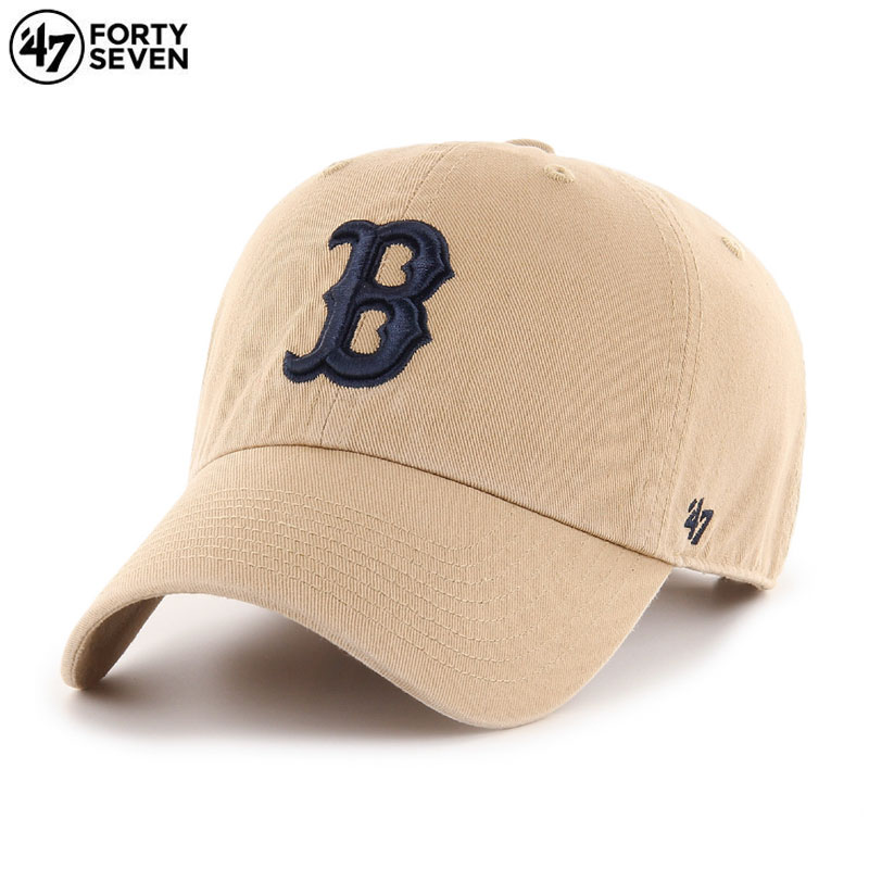 Rakuten - 47BRAND キャップ 47キャップ 帽子 ローキャップ ベースボール 47ブランド メンズ レディース ブランド 大きいサイズ クリーンナップ おしゃれ かっこいい レッドソックス カーキ×ネイビーロゴ
