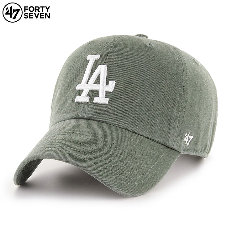 Rakuten - 47BRAND キャップ 47キャップ 帽子 ローキャップ ベースボールキャップ 47 BRAND 47ブランド メンズ レディース ブランド 大きいサイズ ドジャース 47 クリーンナップ モス × ホワイト