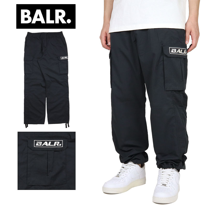 Rakuten - 【P10倍】【MAX88%OFF 誕生祭FINAL 最大20％OFFクーポン配布】ボーラー パンツ BALR. カーゴパンツ ナイロンパンツ 太め ゆったり メンズ ブランド 大きいサイズ おしゃれ おすすめ 人気 サッカー 黒 balr062 ブラック M L XL
