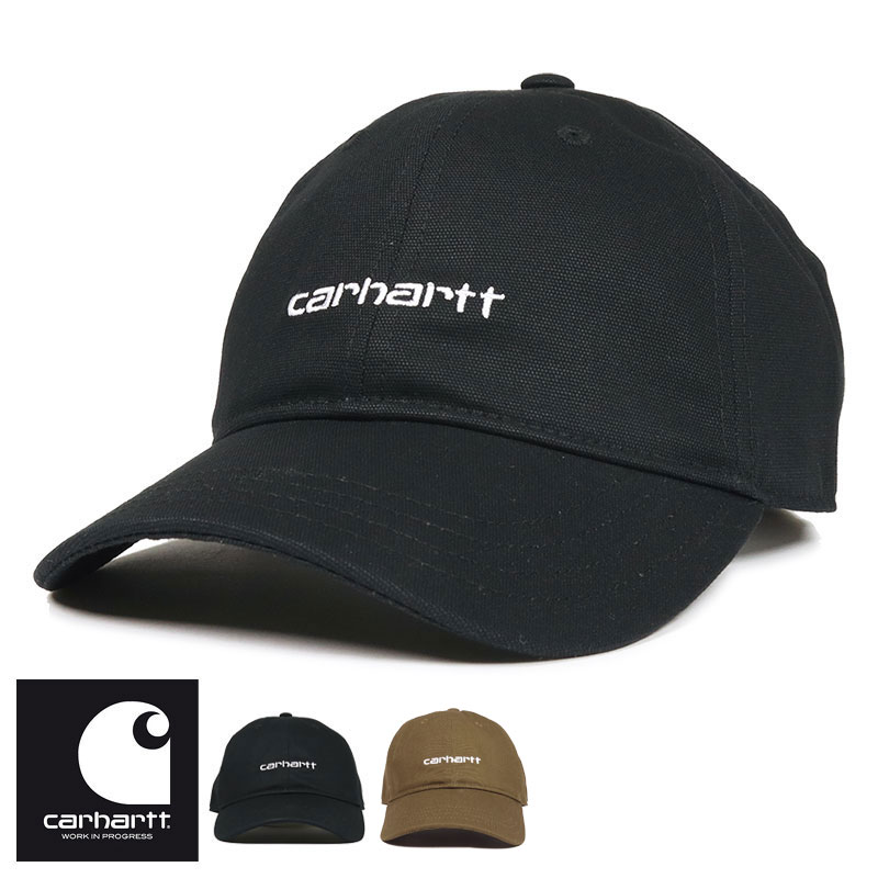 カーハート  帽子 メンズ カーハート WIP キャップ CARHARTT WIP カーハート ワークインプログレス 帽子 メンズ レディース ブランド 大きいサイズ おしゃれ おすすめ CANVAS SCRIPT CAP ブラック