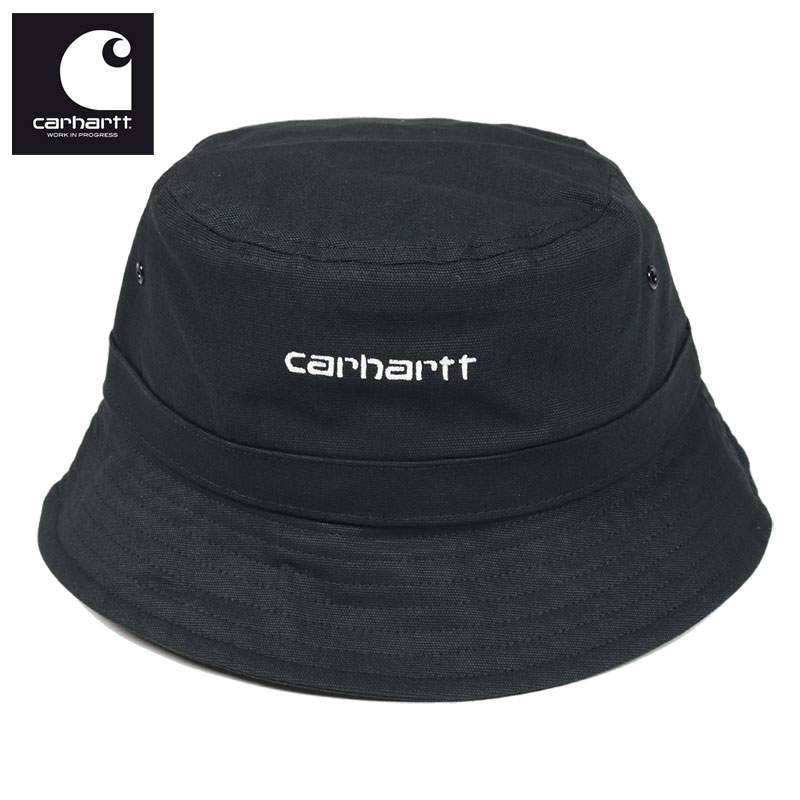 カーハート  帽子 メンズ カーハート WIP ハット CARHARTT WIP ワークインプログレス バケットハット 帽子 メンズ レディース ブランド 大きいサイズ おしゃれ おすすめ 人気 黒 SCRIPT BUCKET HAT I029937 ブラック