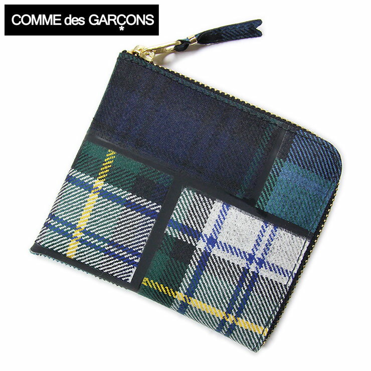 コムデギャルソン ミニ財布 COMME des GARCONS コインケース ウォレット メンズ レディース ブランド 誕生日 父の日 母の日 クリスマス プレゼント ギフト タータンチェック パッチワーク ジップ財布 SA3100TP