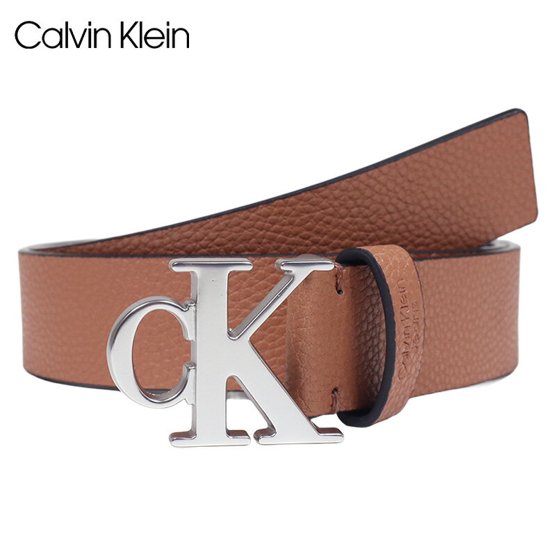 CALVIN KLEIN - カルバンクライン ベルト CALVIN KLEIN バックルベルト PUレザーベルト CK プレゼント ギフト メンズ ブランド 大きいサイズ おしゃれ おすすめ 人気 ck075 ブラウン S M L