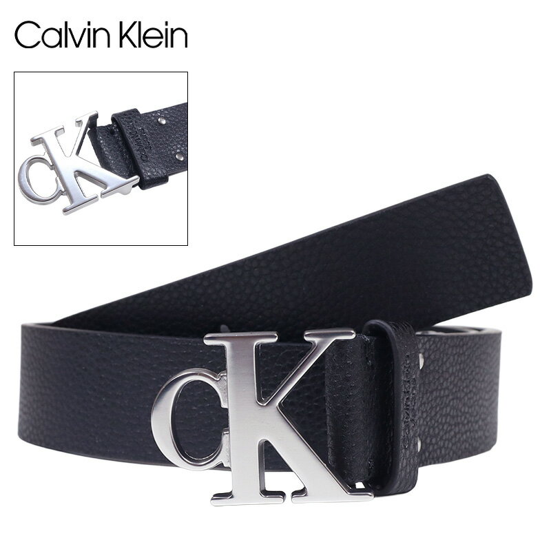 CALVIN KLEIN - カルバンクライン ベルト CALVIN KLEIN バックルベルト PUレザーベルト CK プレゼント ギフト メンズ ブランド 大きいサイズ おしゃれ おすすめ 人気 黒 ck076 ブラック S M L