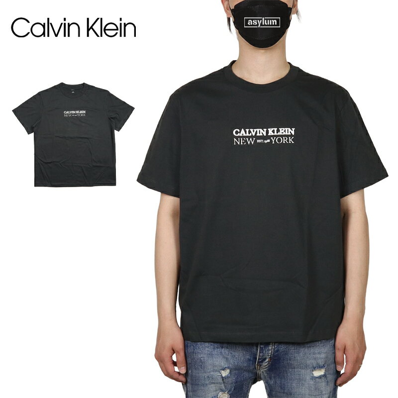 Rakuten - 【MAX90%OFF 楽天スーパーSALE！最大20%OFFクーポン配布中】カルバンクライン Tシャツ CALVIN KLEIN 半袖Tシャツ トップス シンプル CK メンズ レディース ブランド 大きいサイズ おしゃれ おすすめ 人気 黒 綿100% 刺繍ロゴ ck097 ブラック M L XL